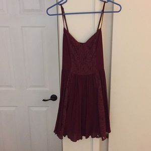 Burgundy dress